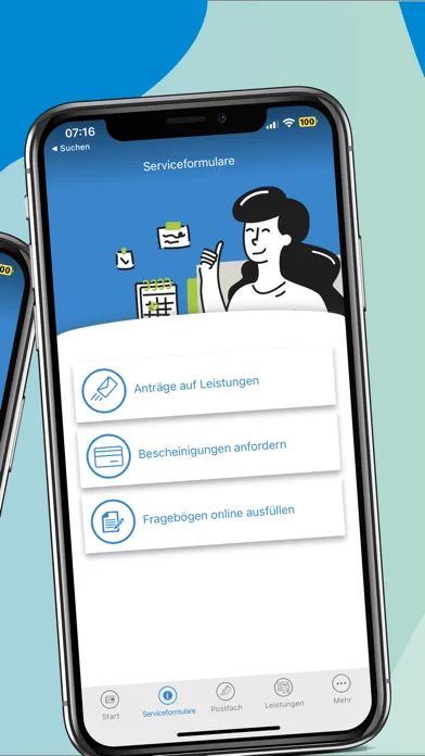 Capturas de tela do Heimat Krankenkasse ServiceApp