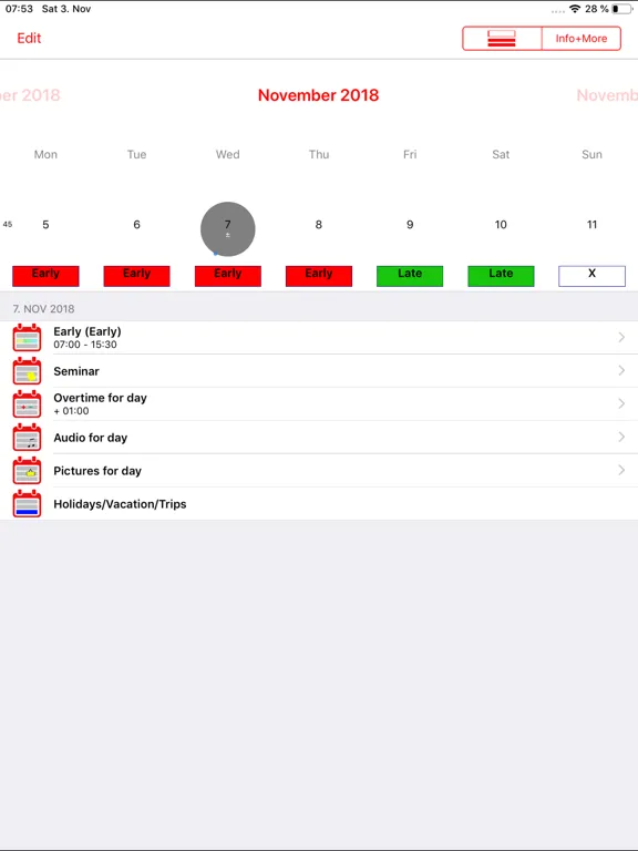 Скриншоты Roster-Calendar Pro iPad 