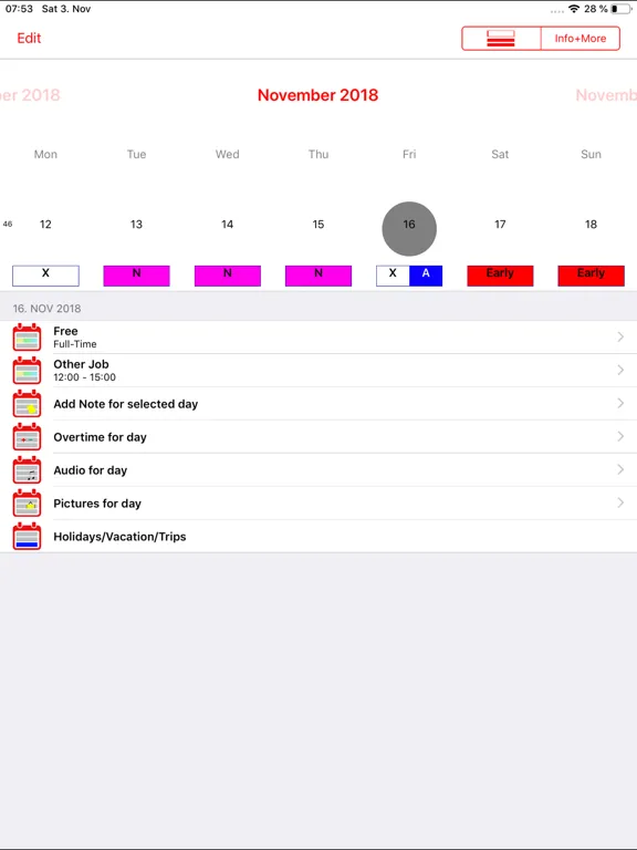 Скриншоты Roster-Calendar Pro iPad 