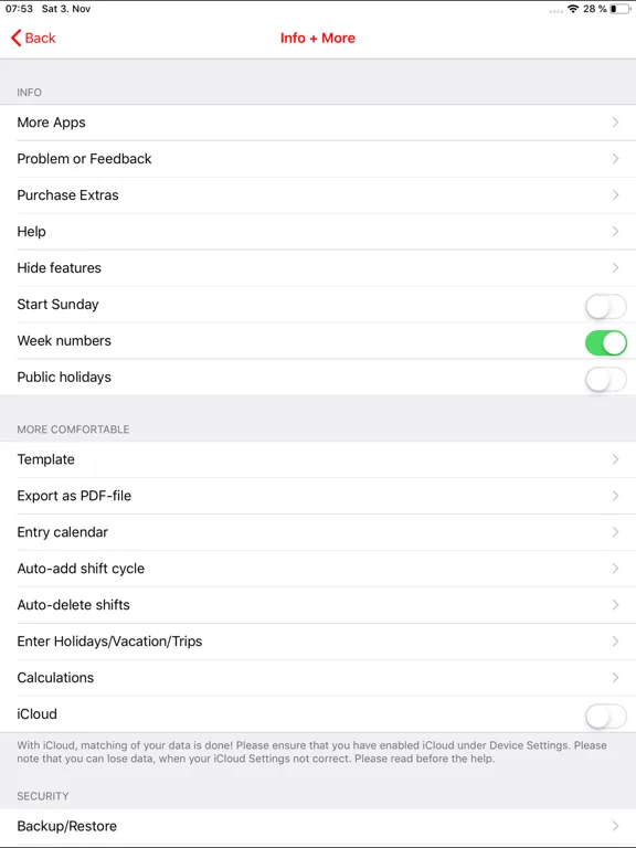 Скриншоты Roster-Calendar Pro iPad 
