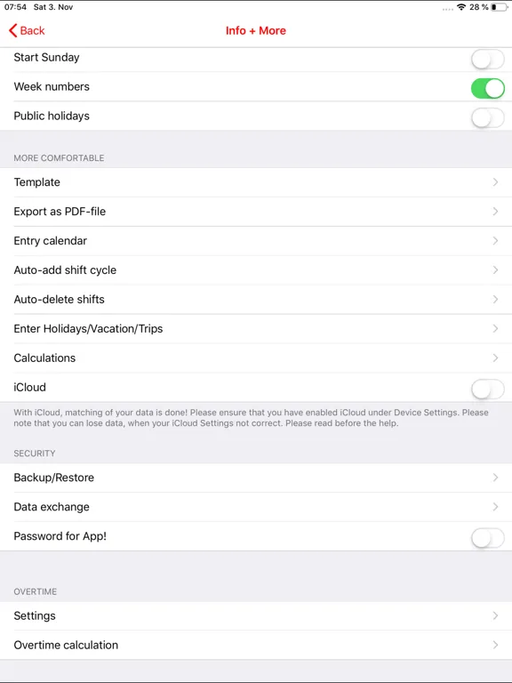 Скриншоты Roster-Calendar Pro iPad 