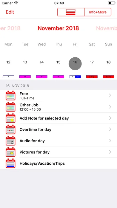Скриншоты Roster-Calendar Pro