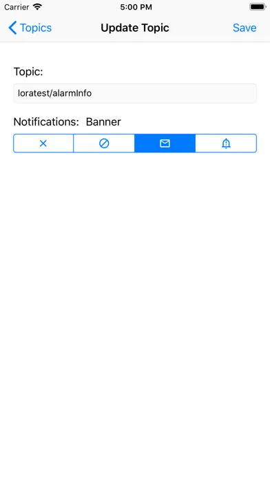 Tangkapan skrin MQTT Push Client