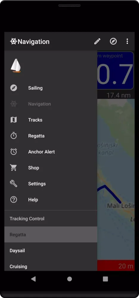 Ảnh chụp màn hình của Boatspeed
