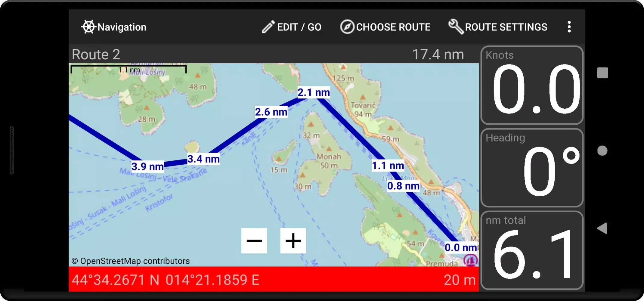 Ảnh chụp màn hình của Boatspeed