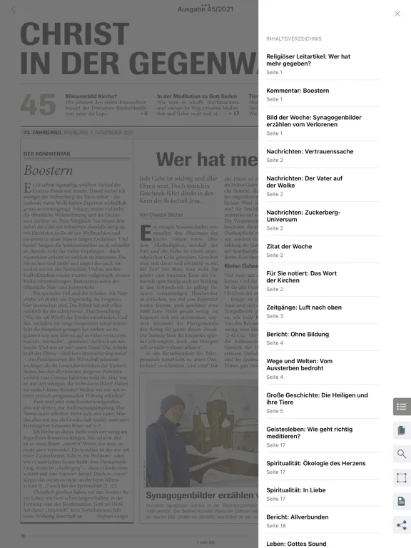 CHRIST IN DER GEGENWART iPad 應用截圖