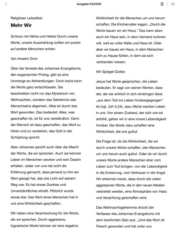 CHRIST IN DER GEGENWART iPad 應用截圖
