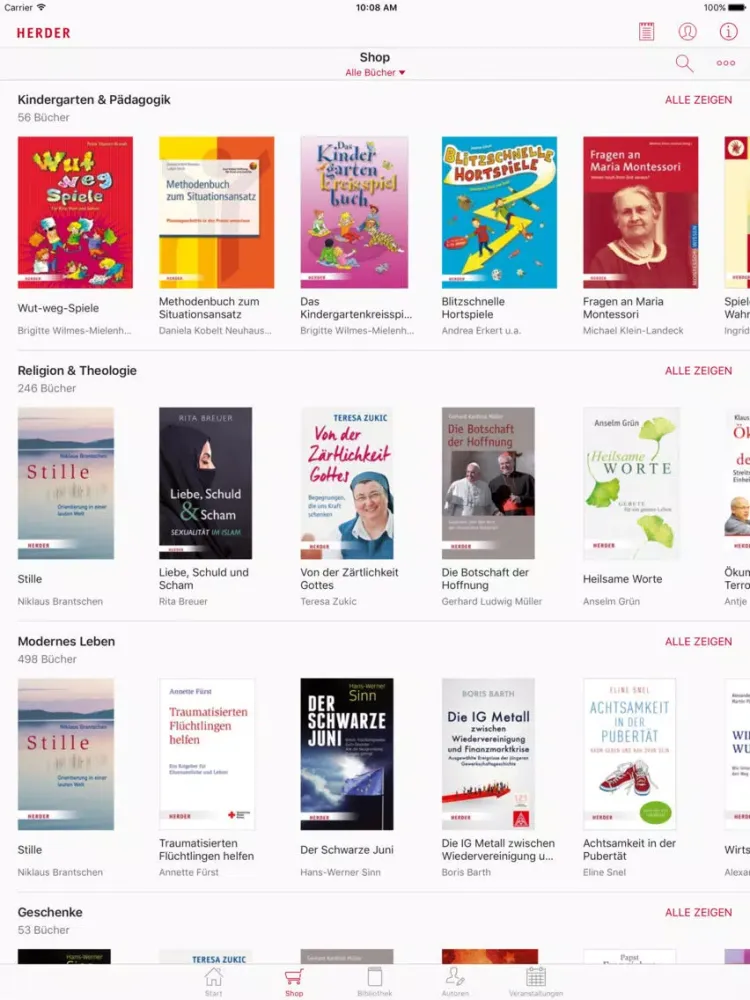 Herder eBooks iPad  Screenshots