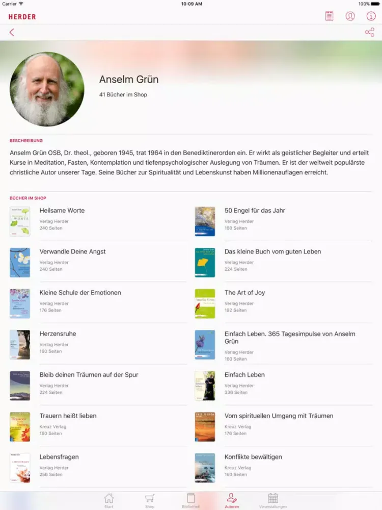 Herder eBooks iPad  Screenshots