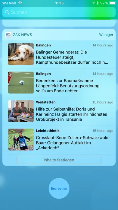 Screenshot di Zollern-Alb-Kurier News