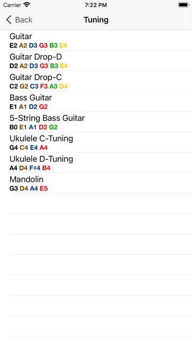 Guitar Colour Tuner Screenshots