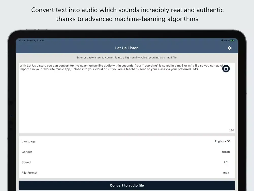 Let Us Listen EDU 2022 iPad 应用截图