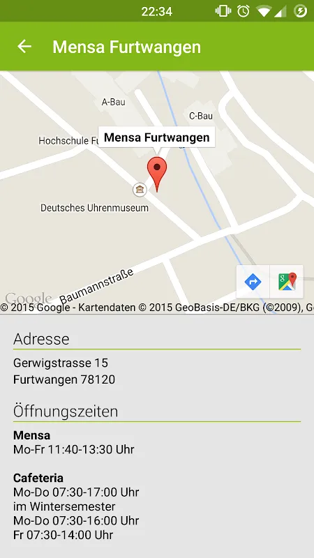 HFU Mensa Screenshots