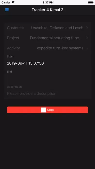 Kimai 2 Offline Time Tracker Screenshots