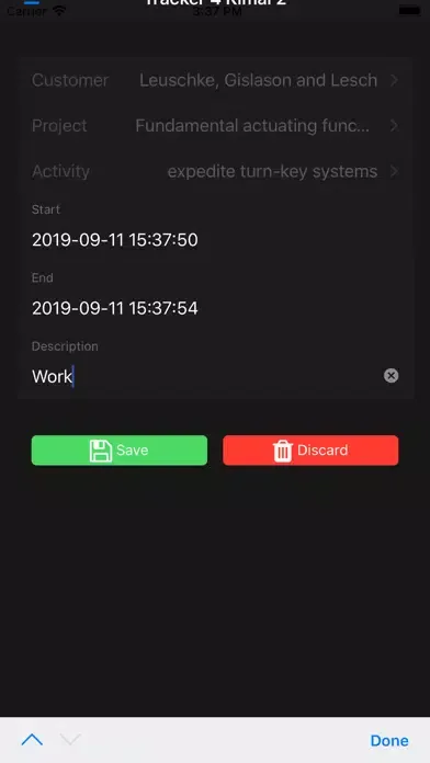 Kimai 2 Offline Time Tracker Screenshots