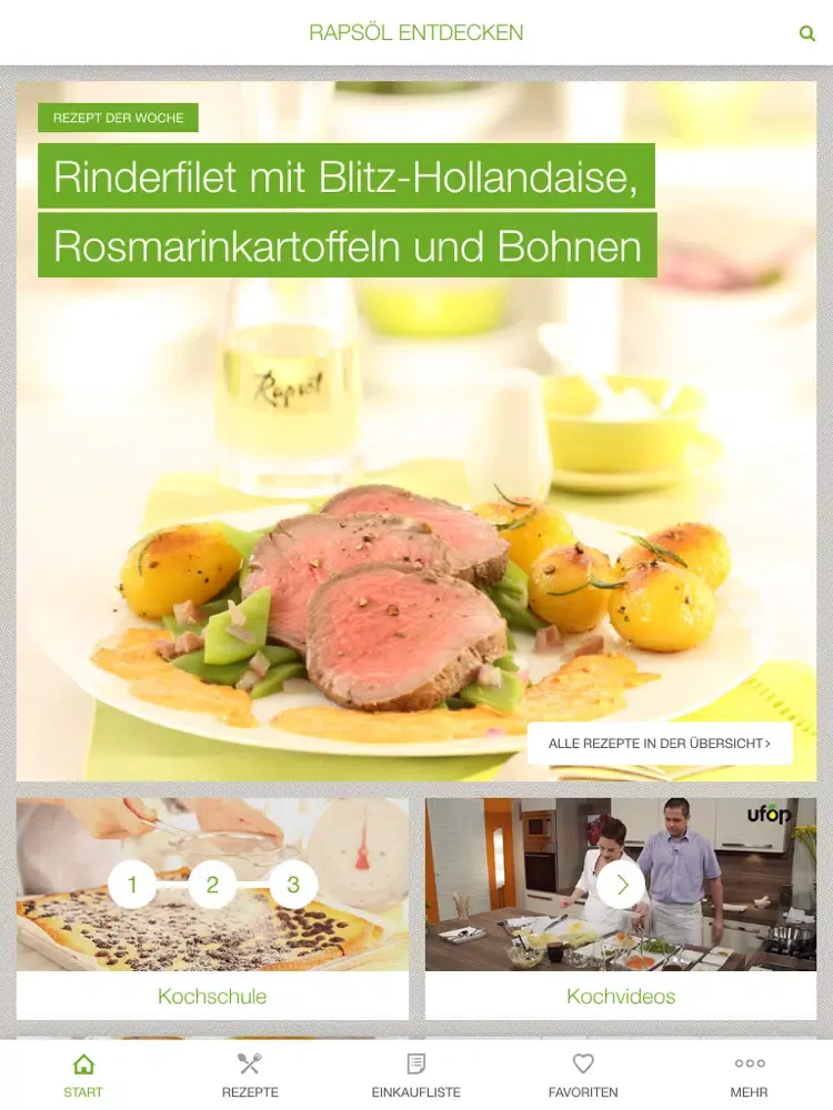 Rapsöl entdecken. Rezepte, Tipps & mehr. iPad  스크린샷