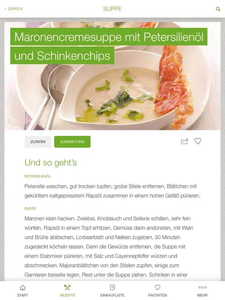 Rapsöl entdecken. Rezepte, Tipps & mehr. iPad  스크린샷