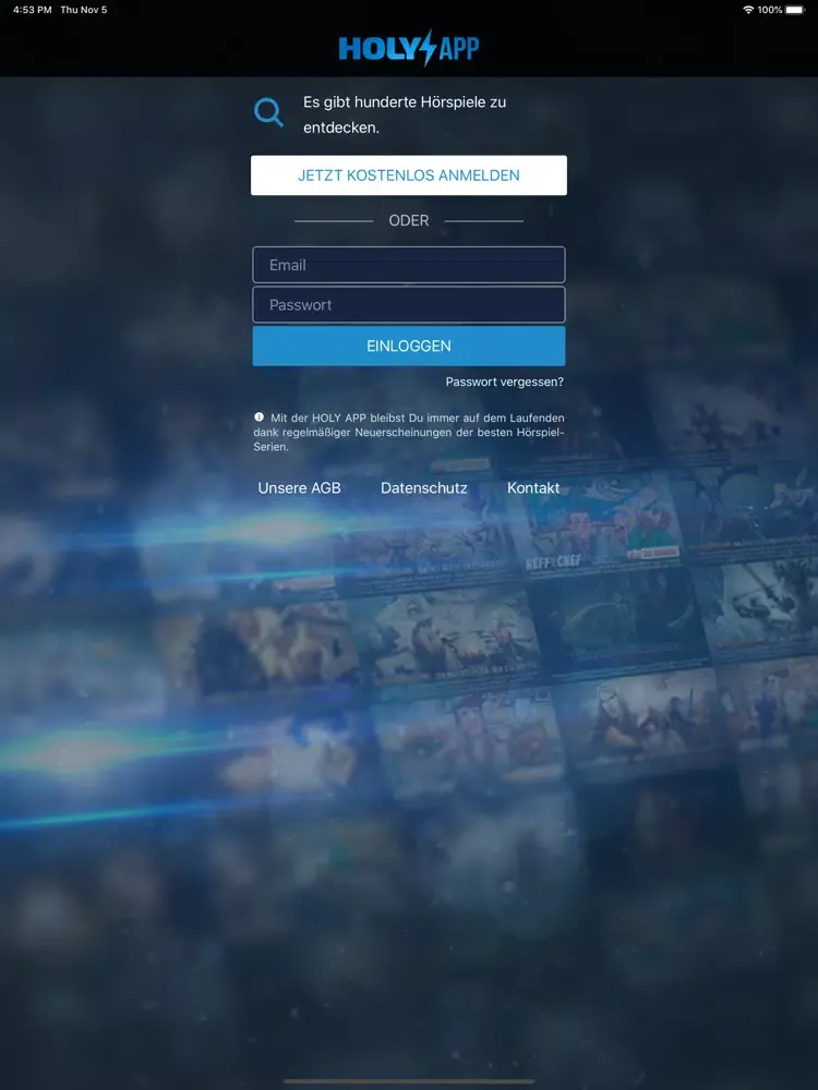 Holy Hörspiel App iPad  Ekran Görüntüleri
