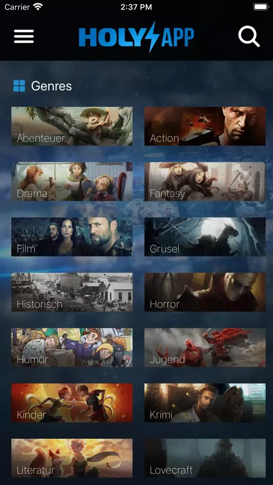 Holy Hörspiel App Ekran Görüntüleri