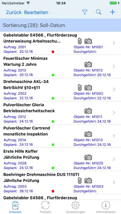 Prüfungen im Arbeitsschutz Screenshots
