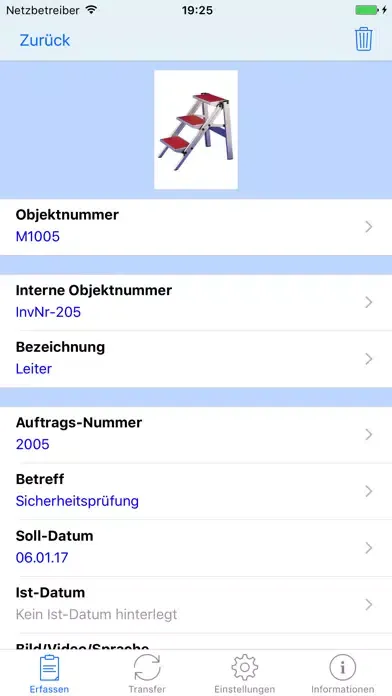 Prüfungen im Arbeitsschutz Screenshots