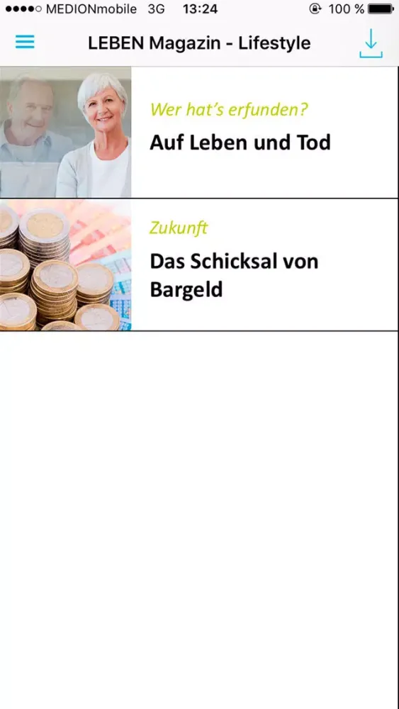 Tangkapan skrin HORBACH LEBEN Magazin