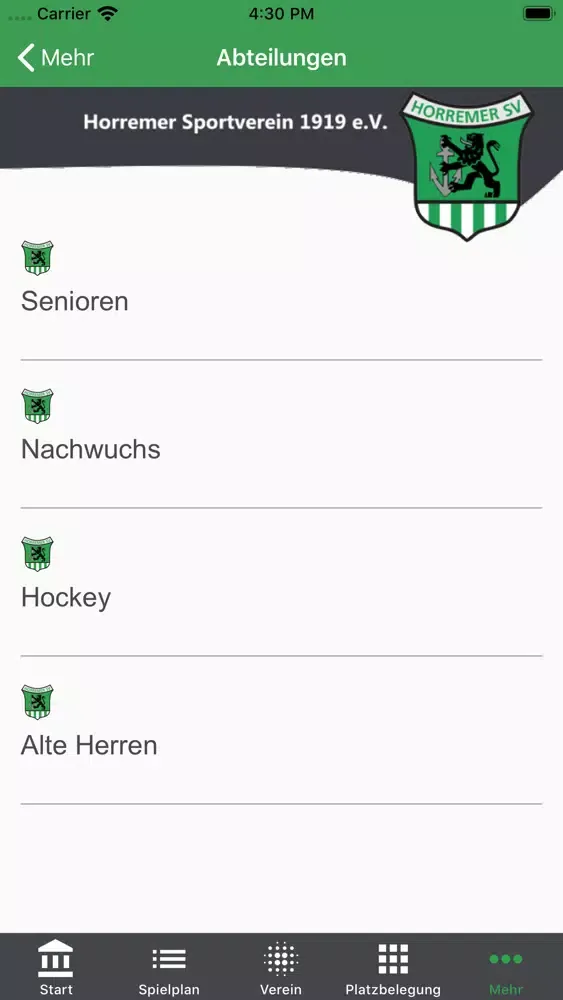 Horremer Sportverein 1919 e.V.应用截图