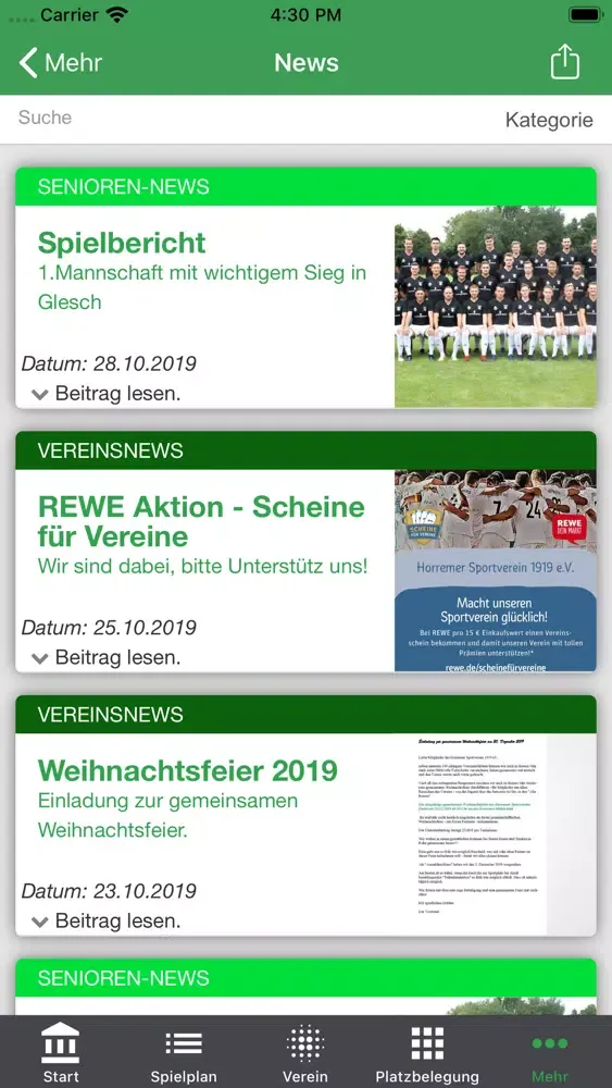 Horremer Sportverein 1919 e.V.应用截图