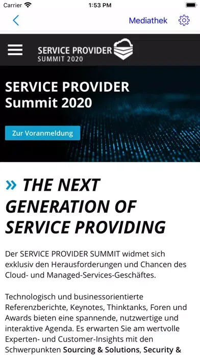 Service Provider Summit سکرین شاٹس