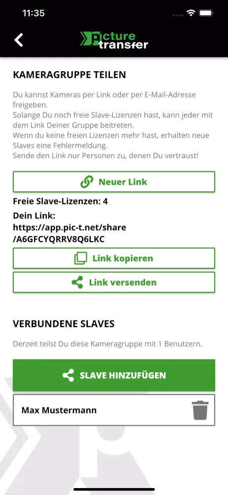 Screenshot di picture transfer Wildkameras