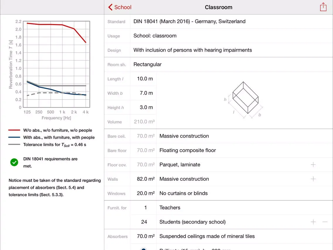 OWA Room Acoustics iPad  Screenshots