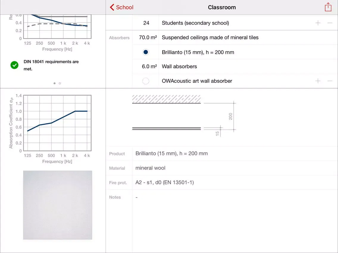 OWA Room Acoustics iPad  Screenshots