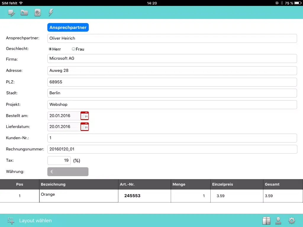 Rechnung Lite App iPad 應用截圖
