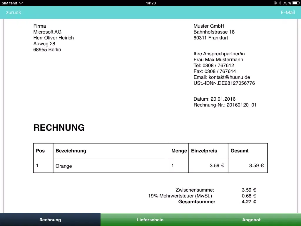 Rechnung Lite App iPad 應用截圖