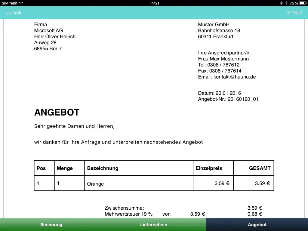 Rechnung Lite App iPad 應用截圖