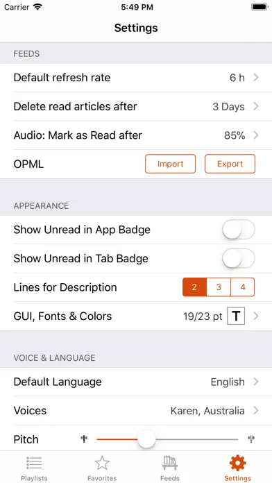 Legi (RSS Feed Reader) স্ক্রিনশট