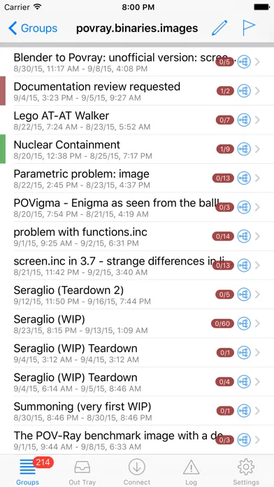 ภาพหน้าจอของ NewsTap (Usenet Newsreader)