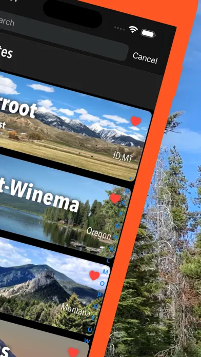 Capturas de tela do National Forests Northwest