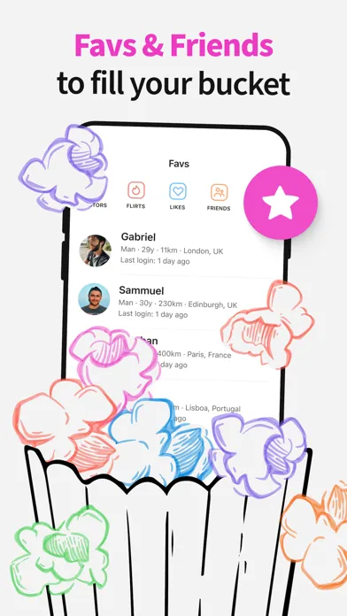 POPCORN: Flirt. Chat. Hot Date سکرین شاٹس