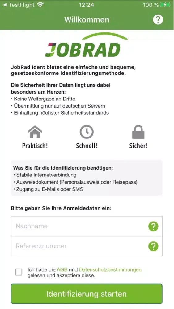 JobRad Ident Ekran Görüntüleri