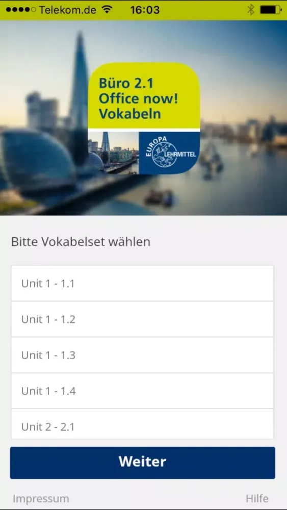 Büro 2.1, Office now! Vokabeln Screenshots