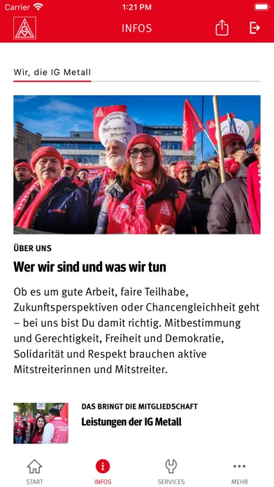 IG Metall App Screenshots