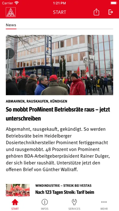 IG Metall App Screenshots