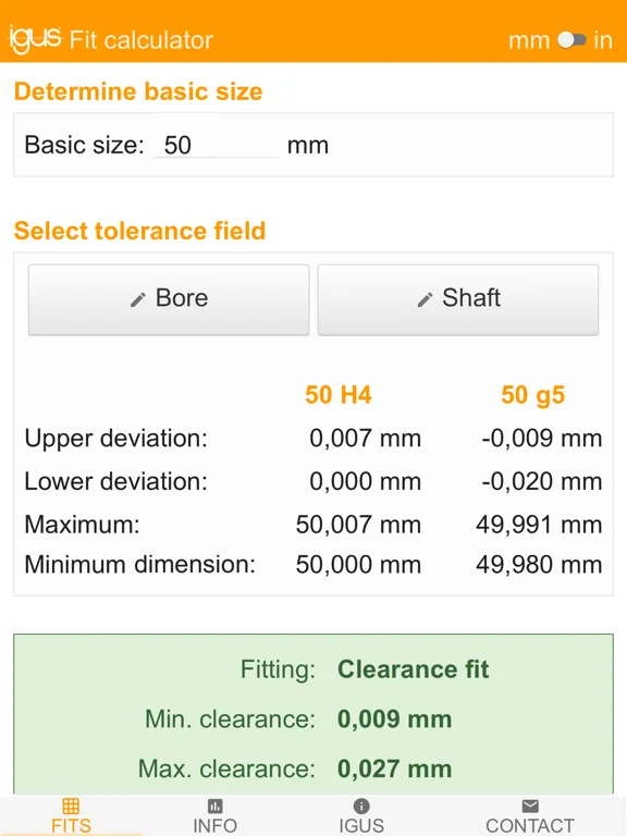 تصاویر igus® Fit Calculator iPad 