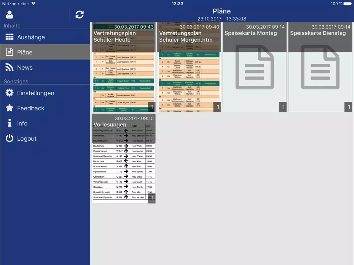 Zrzuty ekranu IHK SchulApp (IHK Rostock) iPad 