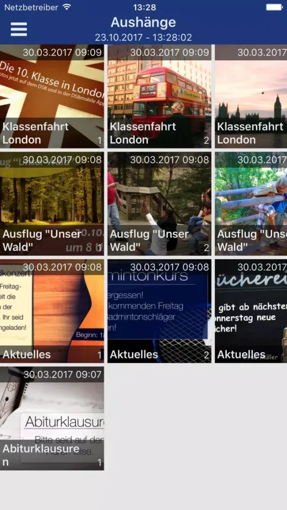 Zrzuty ekranu IHK SchulApp (IHK Rostock)