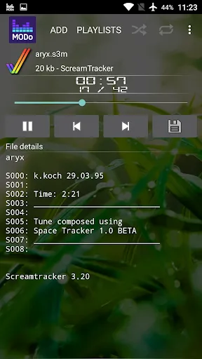 Captures d'écran de Modo - Computer Music Player