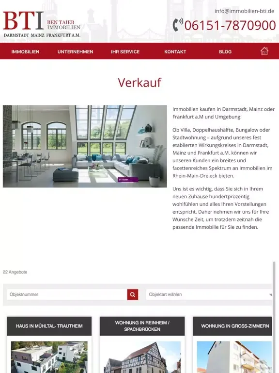 BTI Immobilien iPad 应用截图