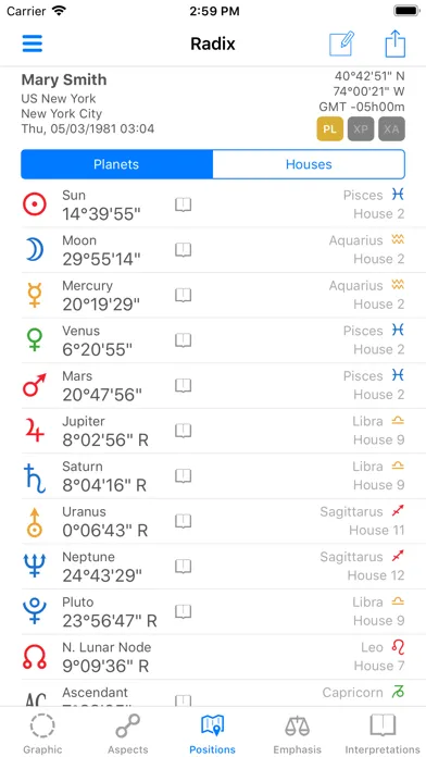 Capturas de tela do AstroWorx Astrology