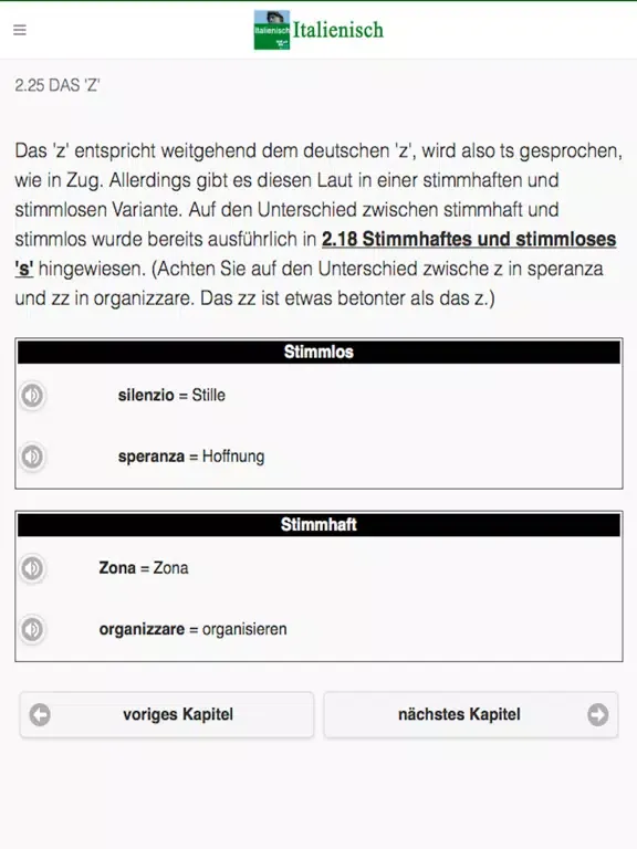 Italienisch iPad  Ekran Görüntüleri